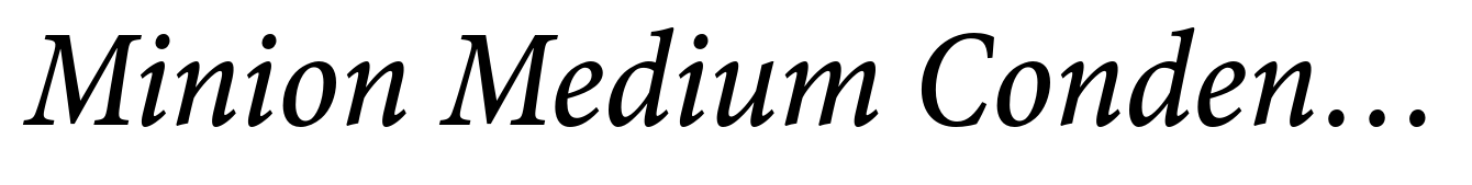 Minion Medium Condensed Italic Caption